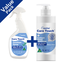 Load image into Gallery viewer, Care Touch Family Protection Pack – Multi-Purpose Spray & Hand Gel