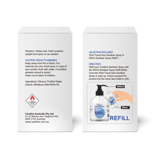 Load image into Gallery viewer, Careline Care Touch Sanitiser Spray Travel Size Pack: Sanitiser Spray 4x30ml, 1 x 500ml Sanitiser Spray Refill