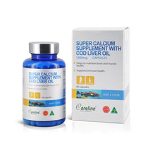 Load image into Gallery viewer, Blue Summit Super Calcium Supplement with Cod Liver Oil 60 Capsules