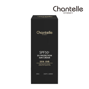 Chantelle SPF50+ UV Protection Sun Cream, UVA+UVB Broad Spectrum Protection Luxe Edition