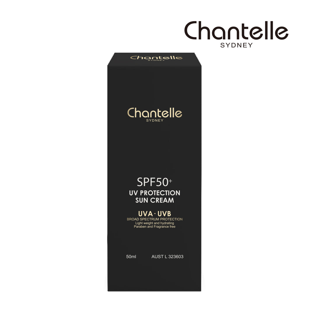 Chantelle SPF50+ UV Protection Sun Cream, UVA+UVB Broad Spectrum Protection Luxe Edition