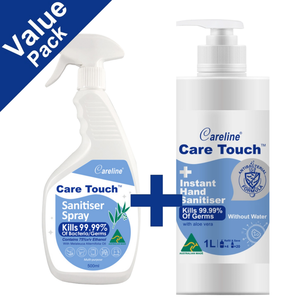 Care Touch Family Protection Pack – Multi-Purpose Spray & Hand Gel