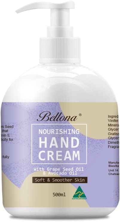 Bellona Nourishing Hand Cream with Grape Seed Oil & Avocado Oil 500mL