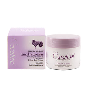 Careline Lanolin Cream with Grape Seed Oil & Vitamin E
